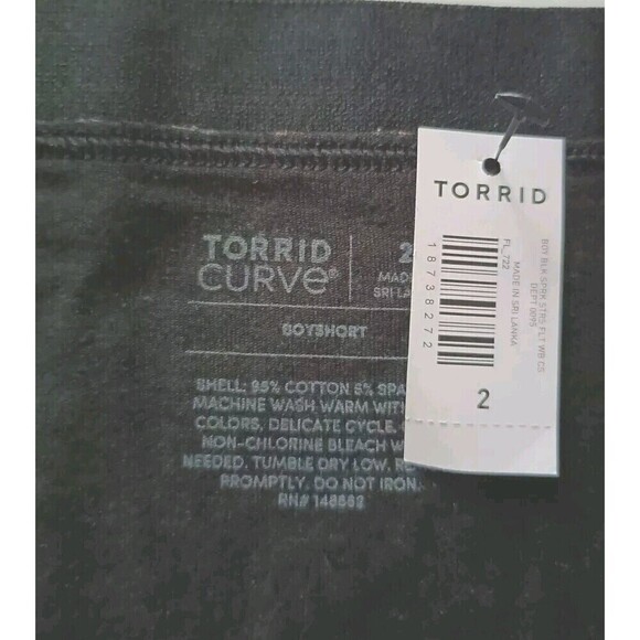 Torrid Curve Boyshort Size 2 XXL Stars Black Star Cotton Mid-Rise Stretch New - Picture 4 of 6